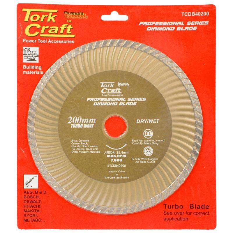 Tork Craft Diamond Blade 200 X25.4 Mm Turbo