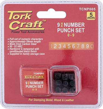 Tork Craft Number Punch Set 5 Mm (0 9 Mm) Black Finish