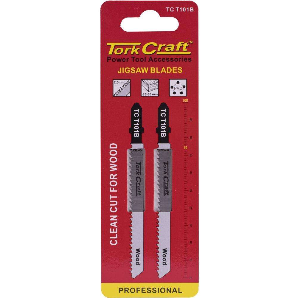 Tork Craft T Shank Jigsaw Blade For Wood 2.5 Mm 10 Tpi 100 Mm 2 Pc