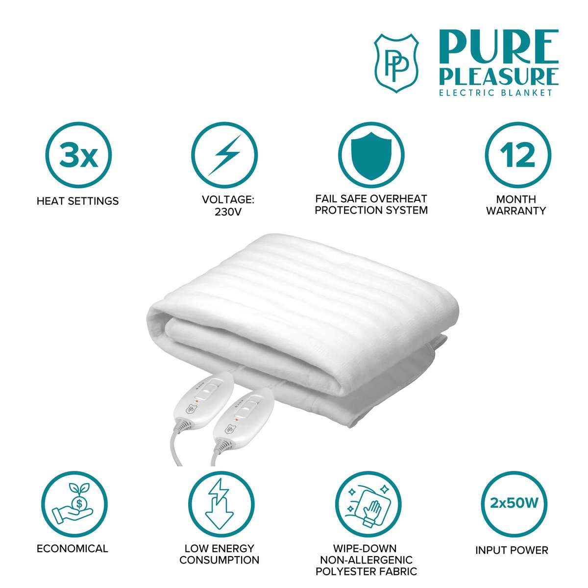 Tie Down Electric Blanket | Padded Sleeve