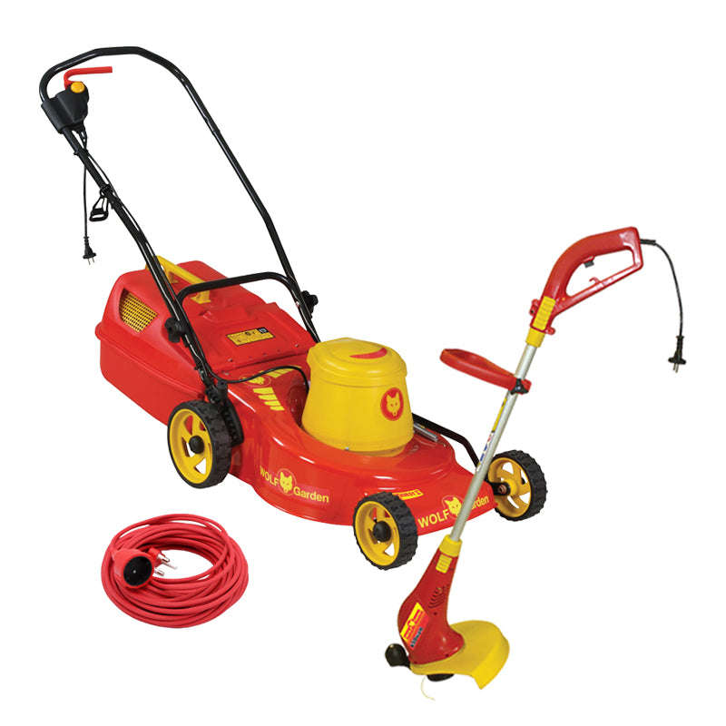 Wolf Lawnmower 2200 W+650 W Trimmer+20 M Ext Crd