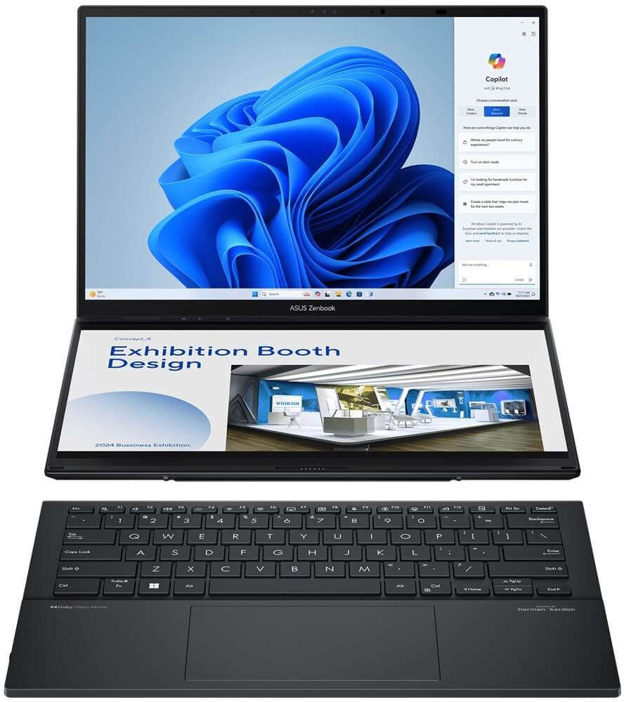 Asus Zenbook Duo 14t",u9,16gb,1tb,w11h