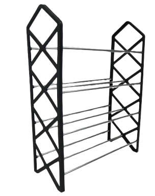 Nordic Wind Cross 4 Tier 12 Shoe Rack