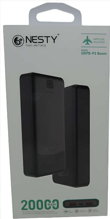 Nesty 20000mAh Black Multi Functional Power Bank