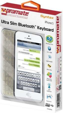 Promate Syntax iPhone 5 Ultra Slim Bluetoot Keyboard With