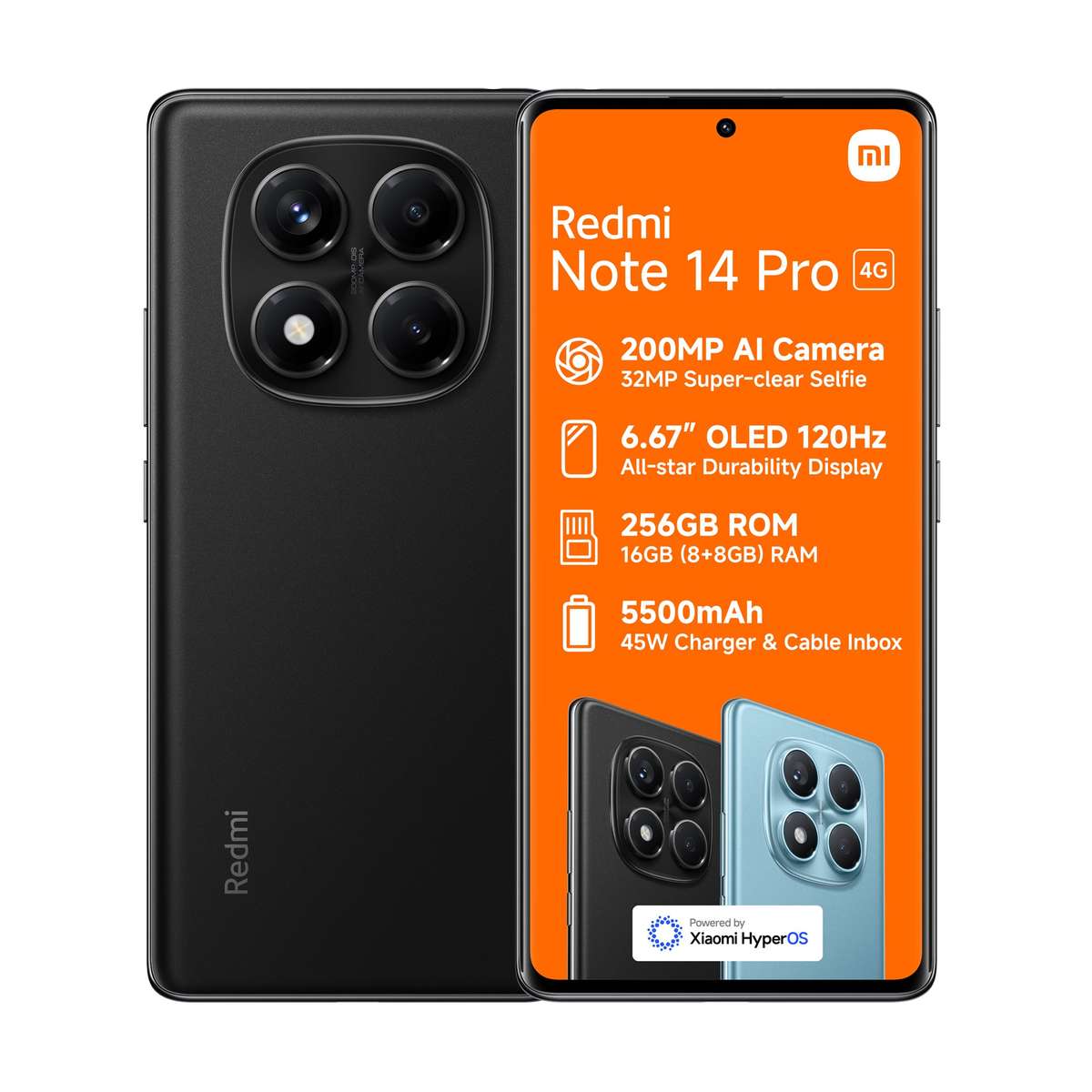 Xiaomi Redmi Note 14 Pro Plus 5G 256GB Ds Midnight Black