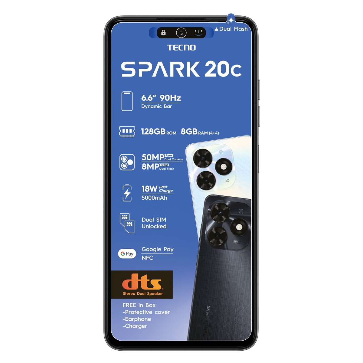 Tecno Spark 20C 128GB Ds Black