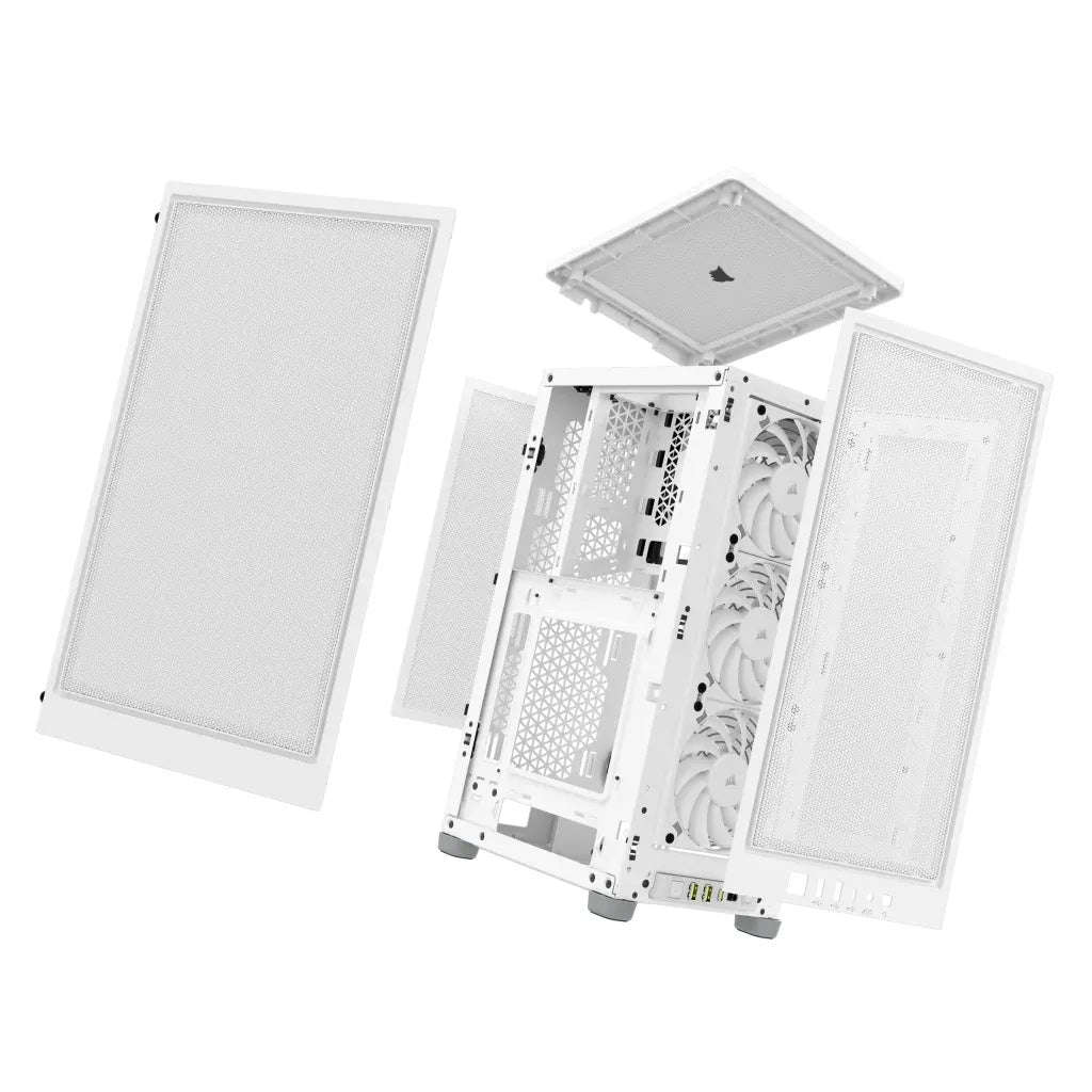 Corsair 2000D Airflow White Mini-Itx PC Case; 3X 2.5'' Drive Bays; Up To 360MM Radiator Compatible