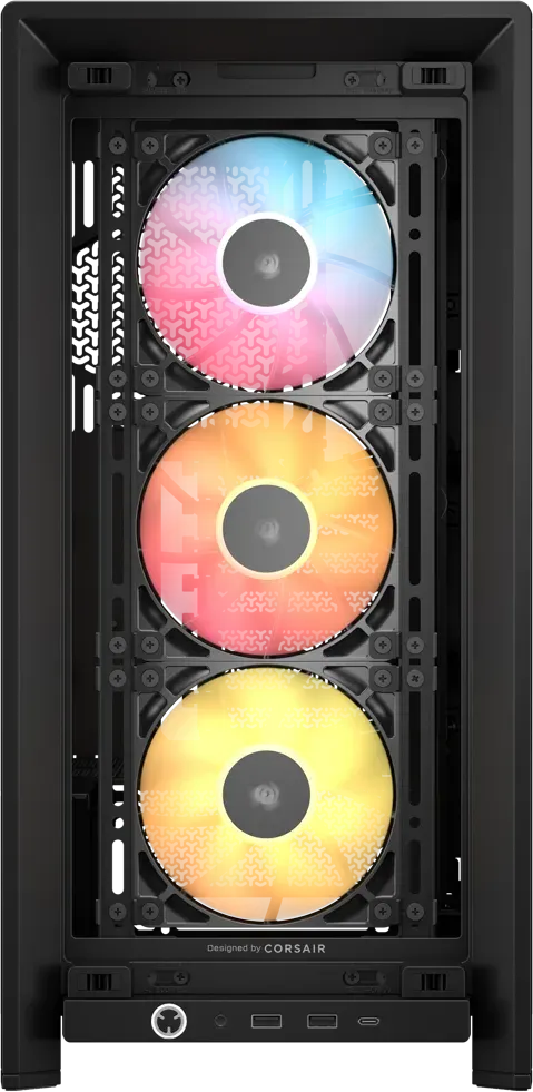 Corsair Frame 4000D RS ARGB Black Mid-Tower PC Case; 2X 3.5'' | 2X 2.5'' Drive Bays; Up To 360MM ...