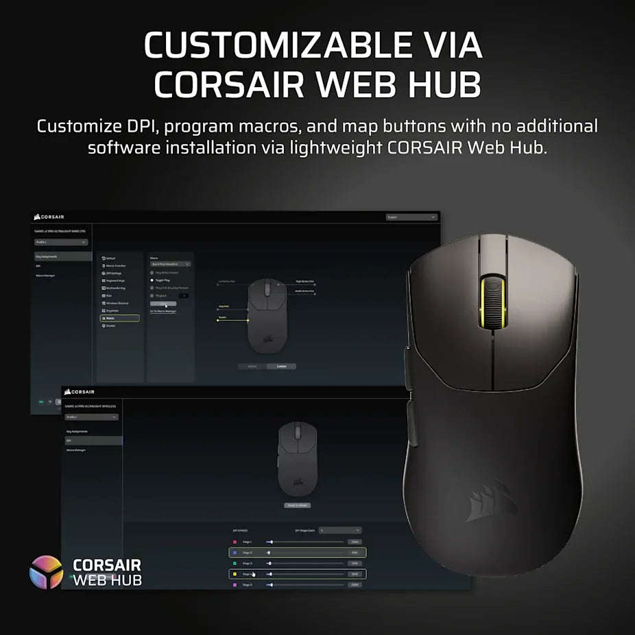 Corsair Sabre V2 Pro Ultralight Wireless Gaming Mouse Black; 33K DPI.