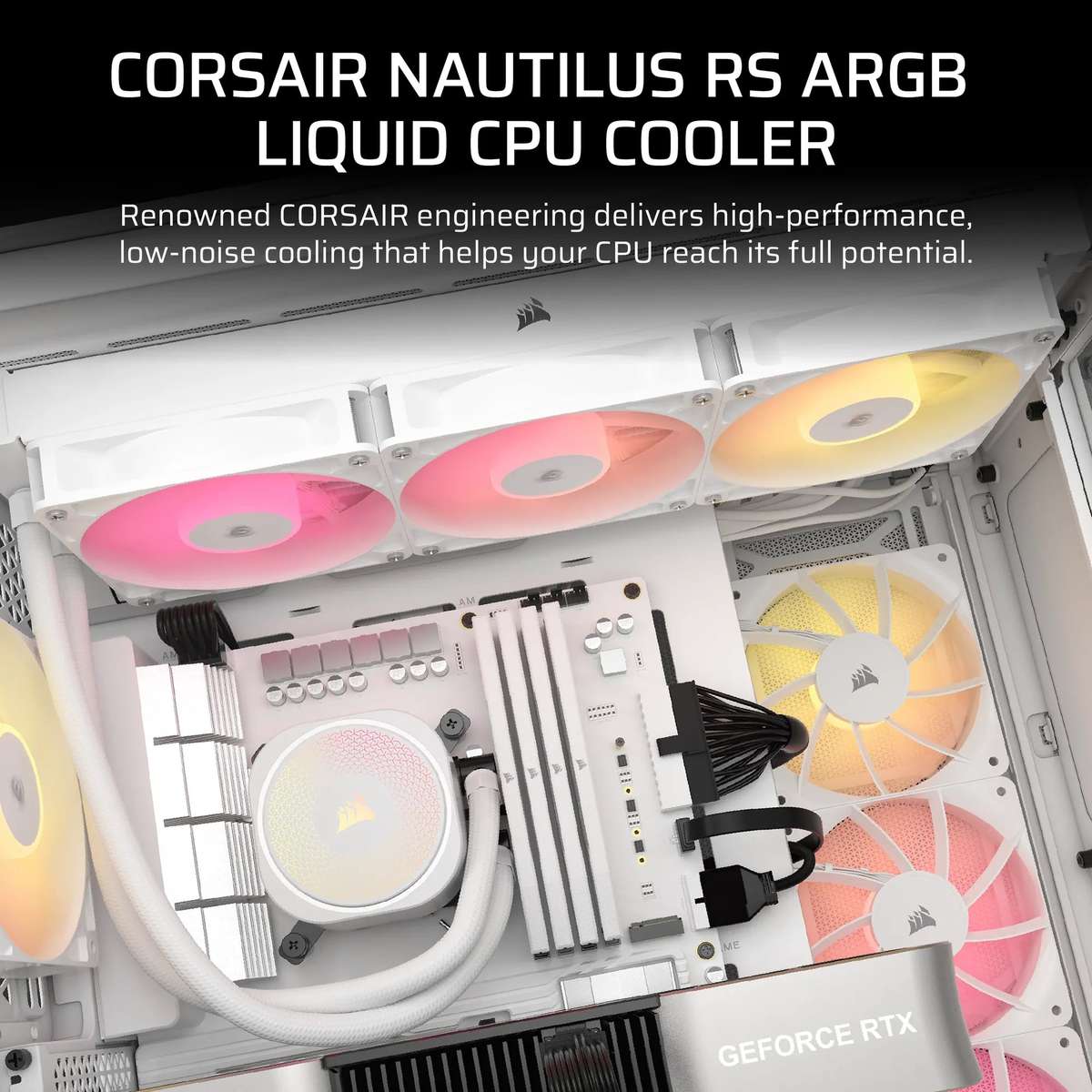 Corsair Nautilus 360 ARGB White; 360MM Radiator; Liquid CPU Cooler; INTEL® Lga 1851/1700; AMD® ...