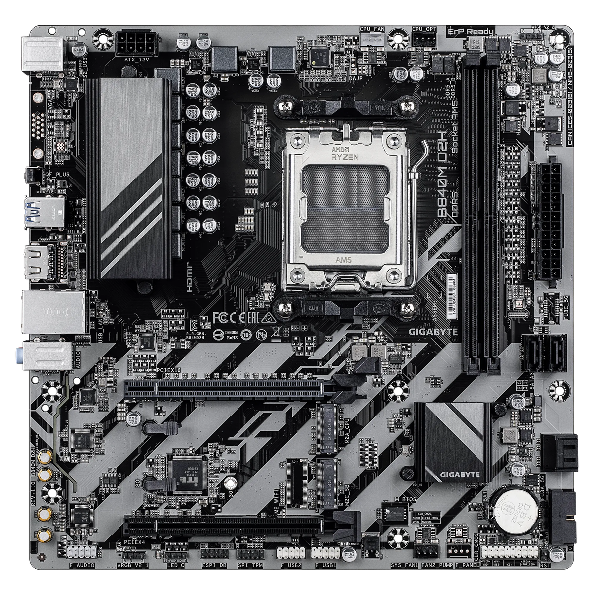 Gigabyte AMD B840 Chipset For AMD AM5; 2X Dual DDR5; 2X M2; 1X HDMI
