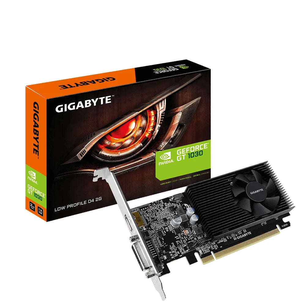 Gigabyte Nvidia Geforce Gt 1030 2GB GDDR4; 64-BIT Memory Bus; Pci Express 2.0; 1X Dual-Link Dvi-D...