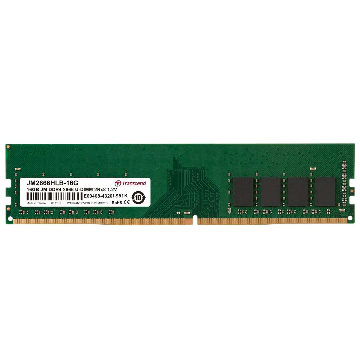 Transcend 16GB Jet Memory DDR4 2666MHZ Desktop U-Dimm 2RX8 1GX8 CL19
