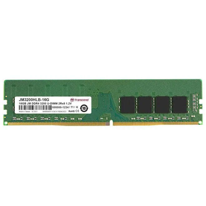 Transcend Jet Memory 16GB DDR4-3200 Desktop U-Dimm 2RX8 CL22