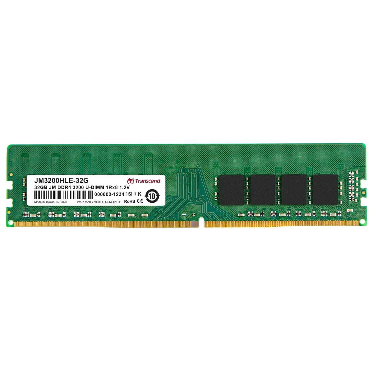 Transcend Jet Memory 32GB DDR4-3200 Desktop U-Dimm 2RX8 CL22