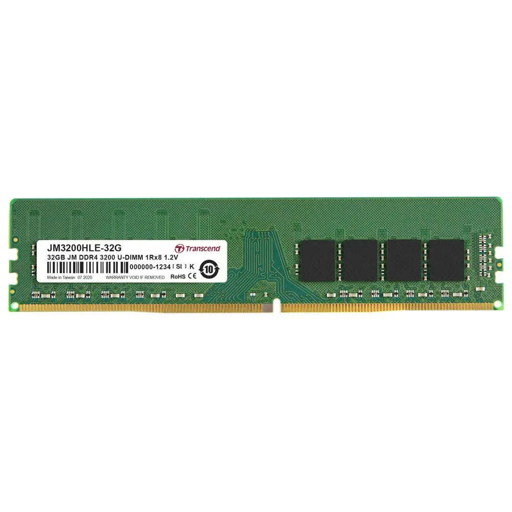 Transcend Jet Memory 32GB DDR4-3200 Desktop U-Dimm 2RX8 CL22