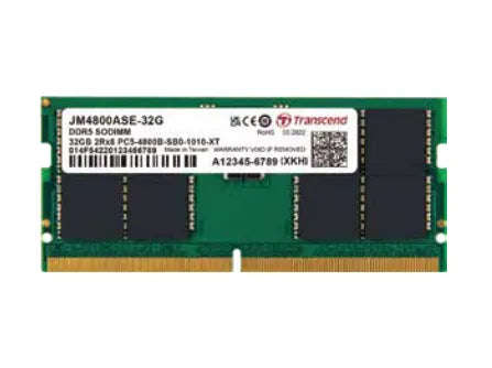 Transcend Jet Memory 16 GB DDR5-4800 SO-DIMM 1RX8 CL40 (2GX8)X8