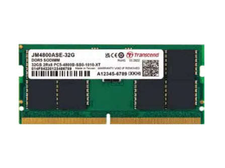 Transcend Jet Memory 32 GB DDR5-4800 SO-DIMM 2RX8 CL40
