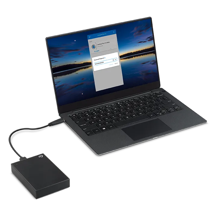 Seagate One Touch 5TB; 2.5''; USB 3.0; External Hdd Black; Includes Seagate Rescue Data Recovery ...