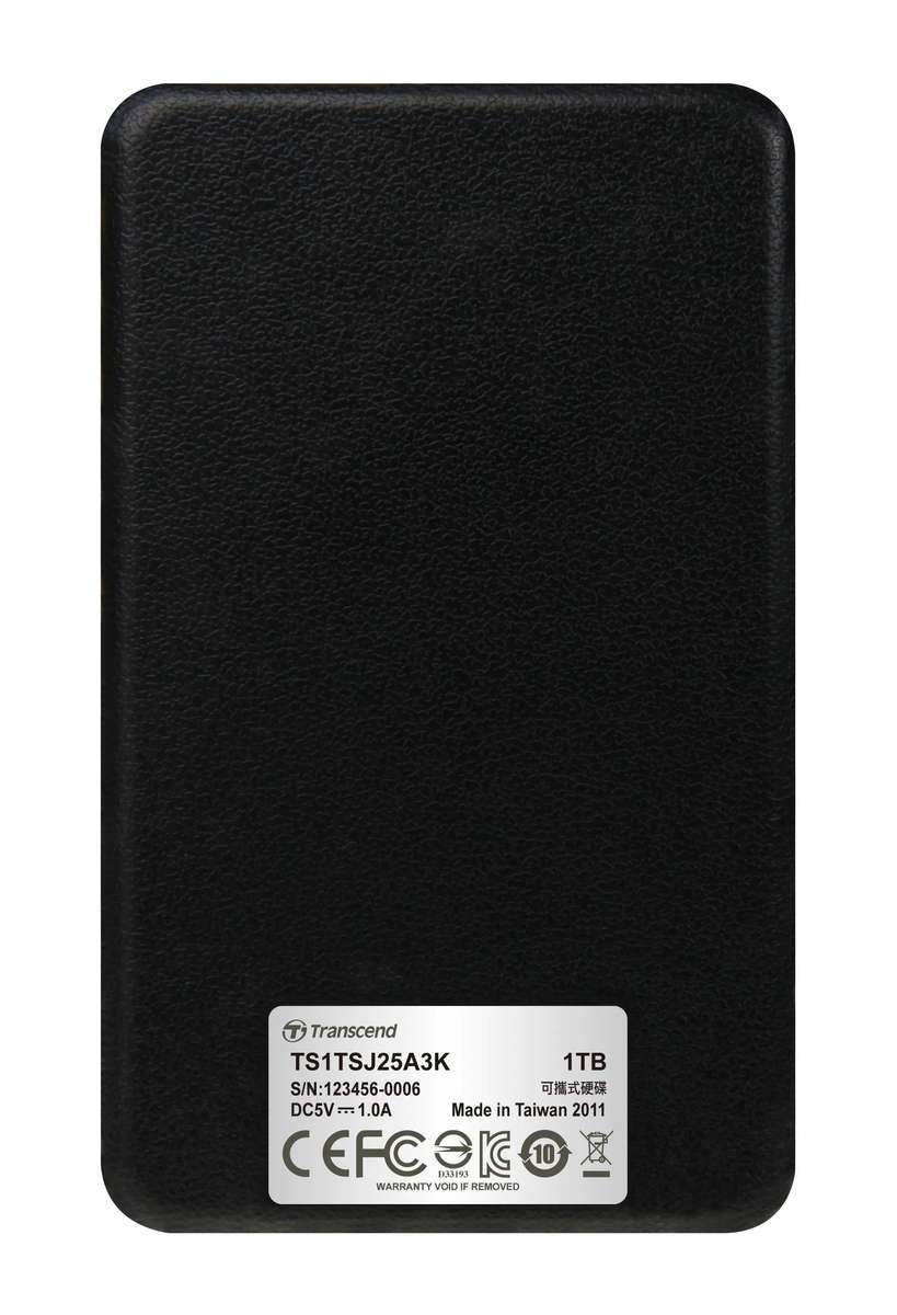 Transcend 1TB 25A3 USB3.1 2.5'' USB Hdd Black