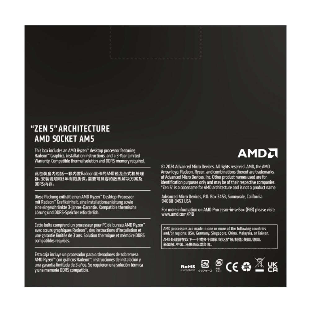 AMD Ryzen 5 9600X 6-CORE 3.9GHZ AM5 CPU