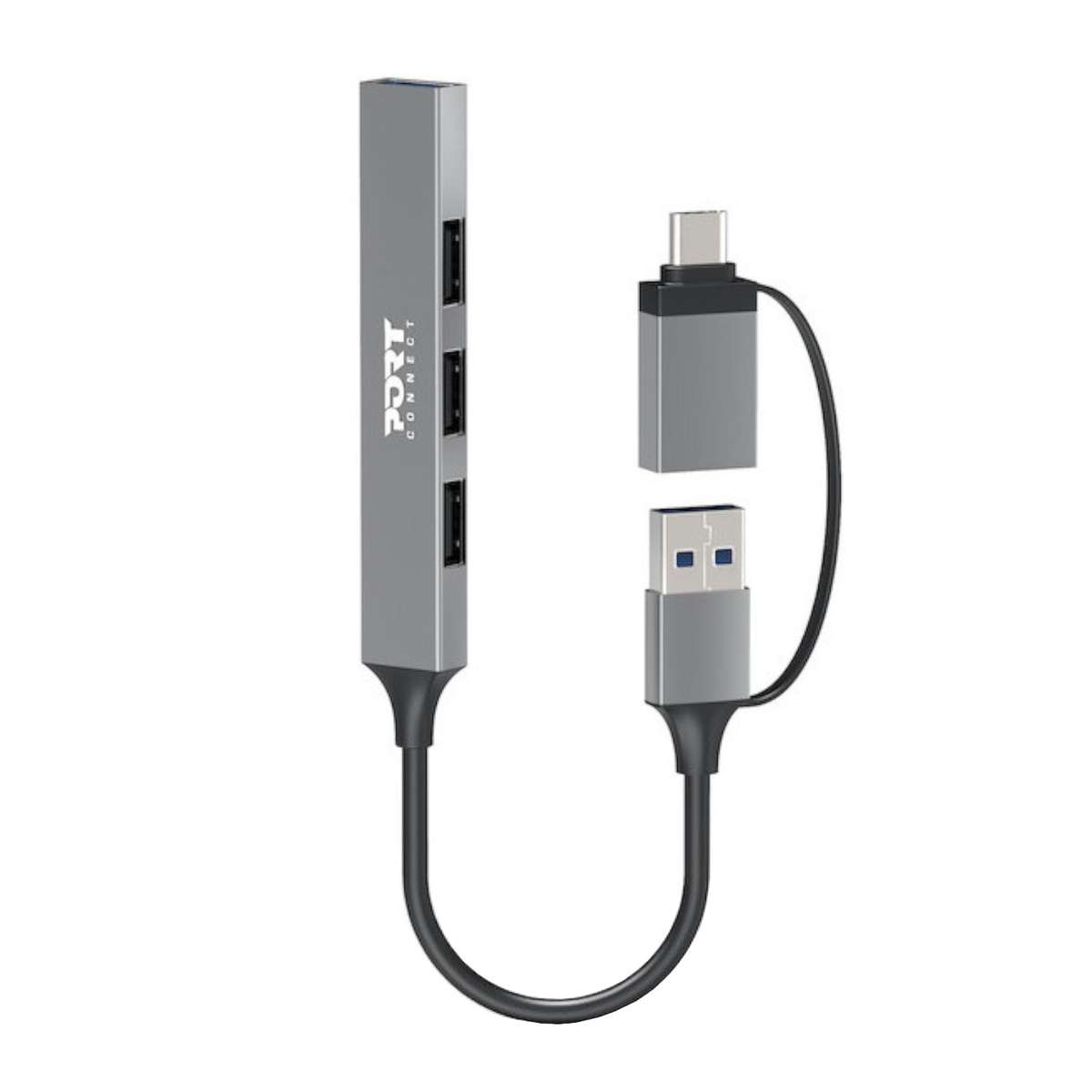 Port Connect USB Type-C To 4-PORT Usb-A 3.0/2.0 Hub