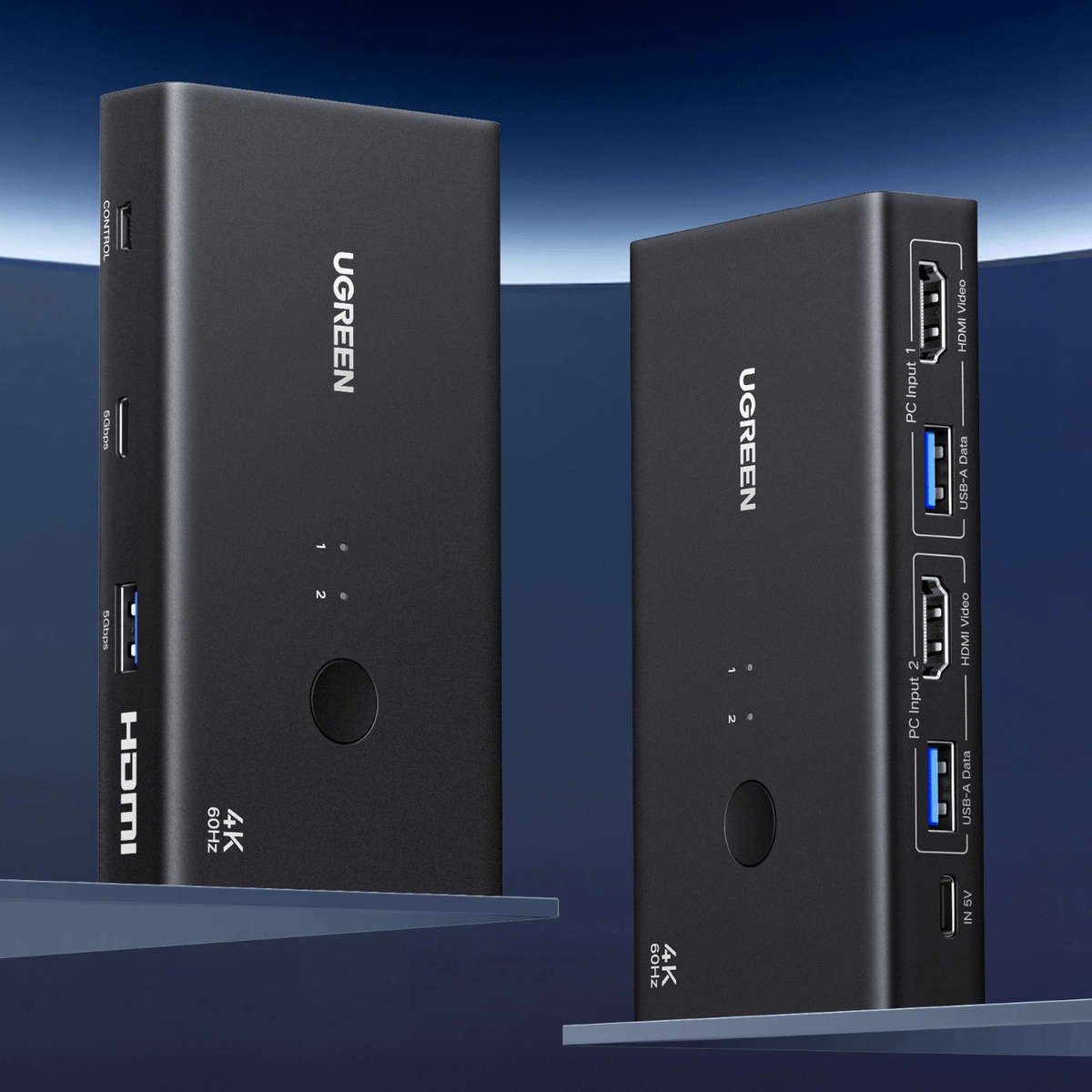 Ugreen HDMI 2.0 Kvm Switch 2-IN-1 Out