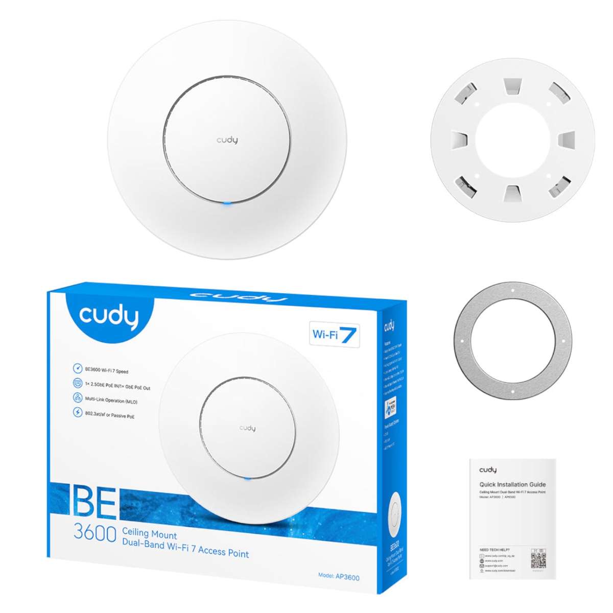 Cudy BE3600 2.5G Dual Band WIFI7 Ceiling Access Point