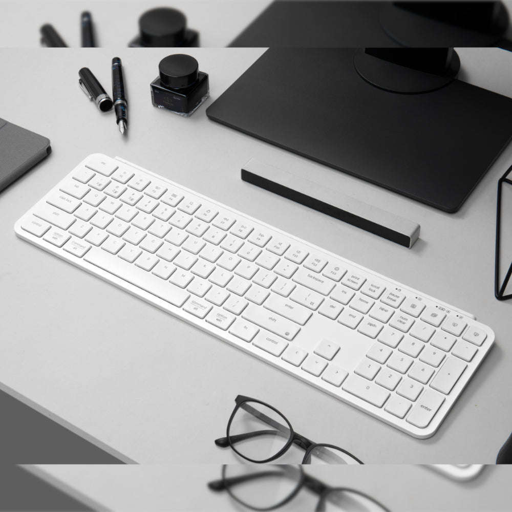 Keychron B6 Pro Ultra-Slim 100% Wireless Keyboard  Ivory White