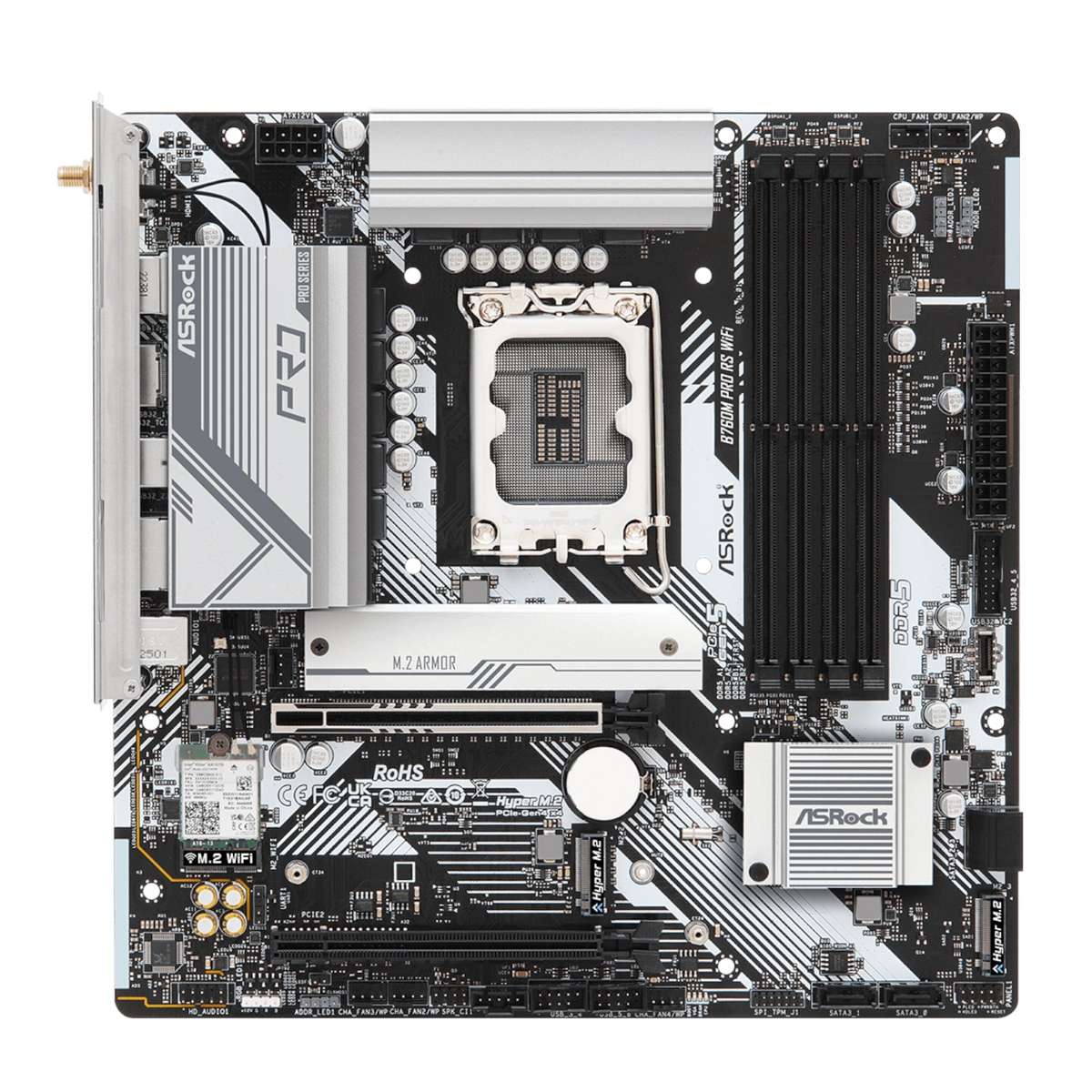 Asrock B760M Pro RS WIFI INTEL Lga 1700 MATX Gaming Motherboard