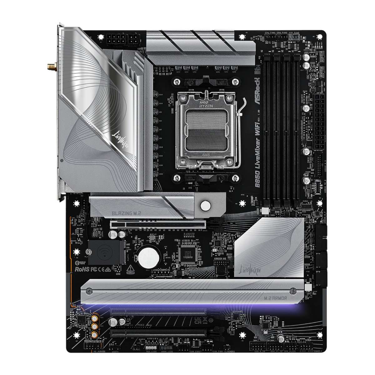 Asrock B850 Livemixer WIFI AM5 ATX Gaming Motherboard