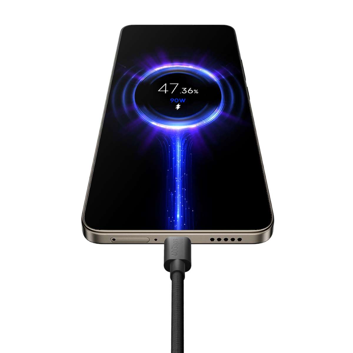 Xiaomi USB4 6A USB Type-C To USB Type-C Braided Cable 1M- (120W, 40GBPS, 8K)