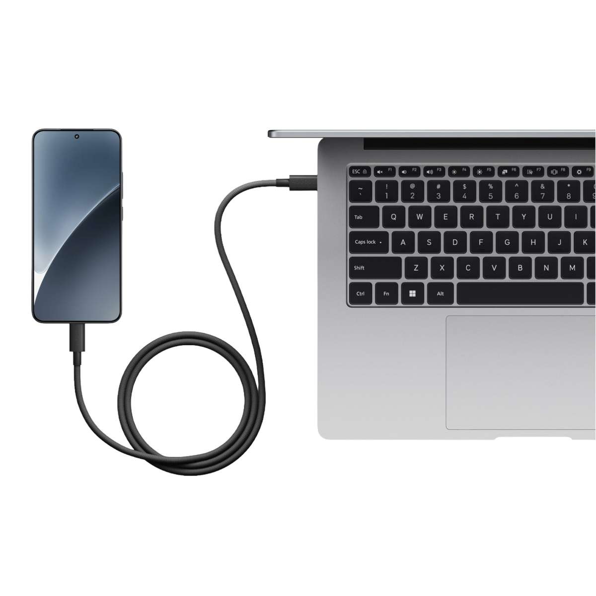 Xiaomi USB4 6A USB Type-C To USB Type-C Braided Cable 1M- (120W, 40GBPS, 8K)