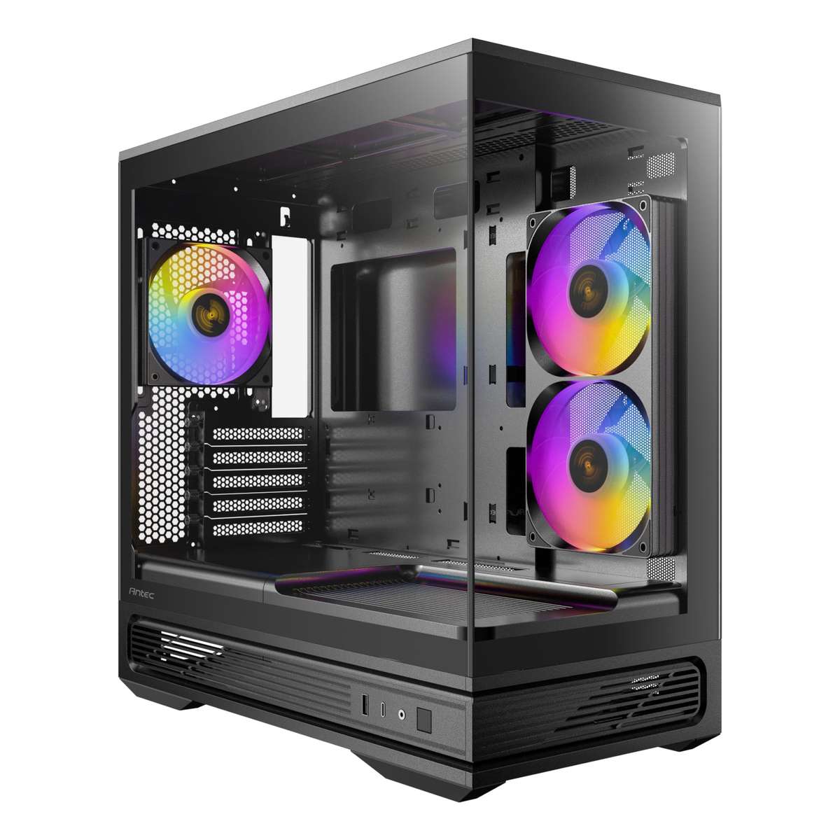 Antec C2M ARGB Compact Micro-Atx Gaming Chassis Black