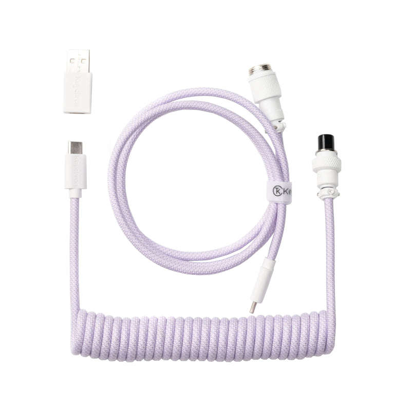 Keychron Coiled Aviator Cable Light Purple/Straight