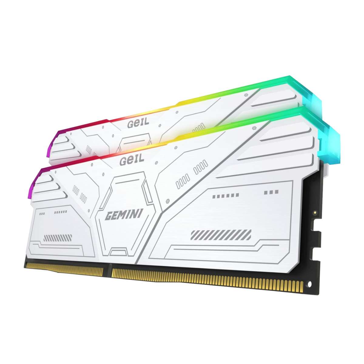 Geil Gemini RGB 32GB DDR5 6000MHZ Desktop Gaming Memory Kit (2 X 16GB)  White