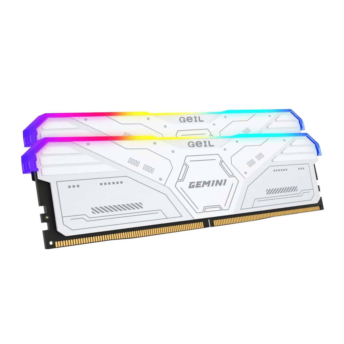 Geil Gemini RGB 32GB DDR5 6000MHZ Desktop Gaming Memory Kit (2 X 16GB)  White