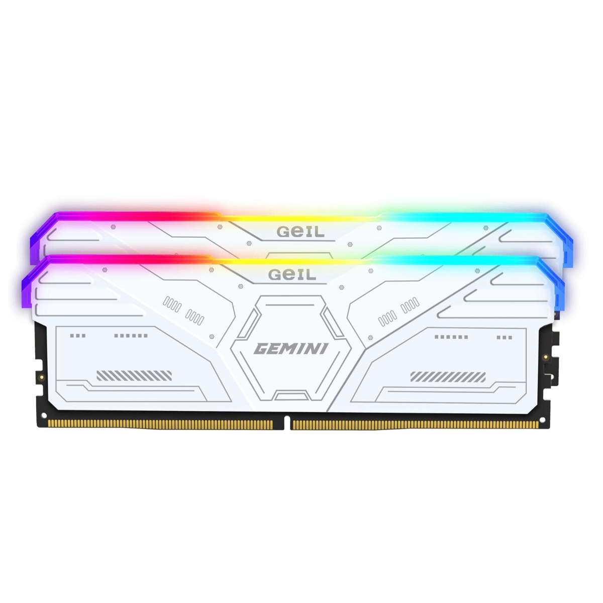 Geil Gemini RGB 64GB KIT(2X32GB) 6000MHZ DDR5 Desktop Gaming Memory White