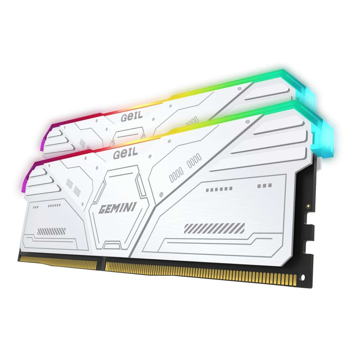 Geil Gemini RGB 64GB KIT(2X32GB) 6000MHZ DDR5 Desktop Gaming Memory White