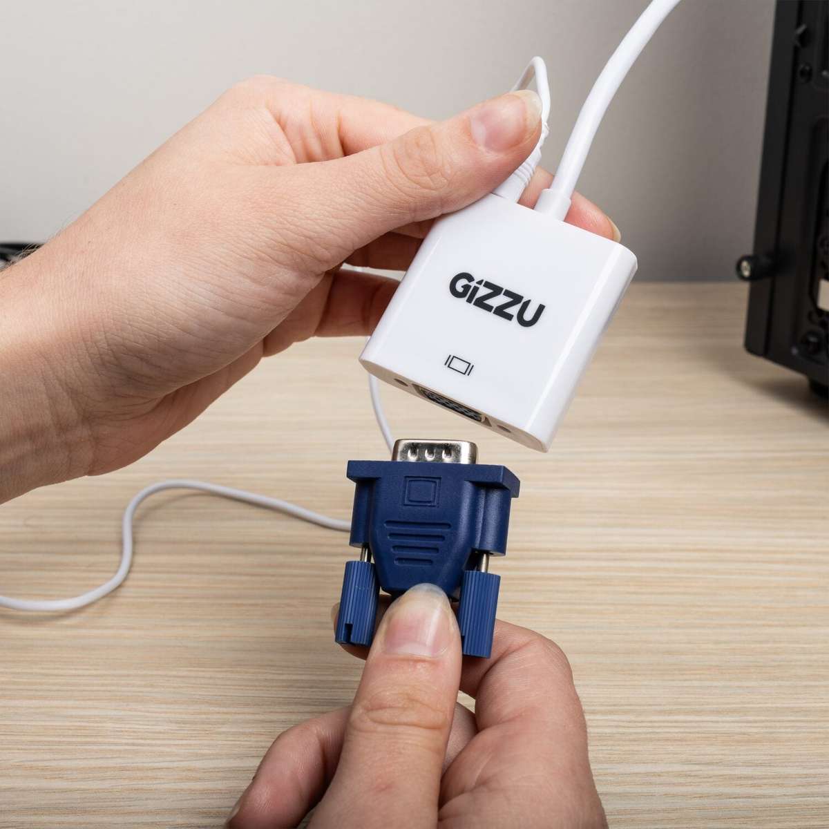 Gizzu 1080P HDMI To VGA Adapter With Audio