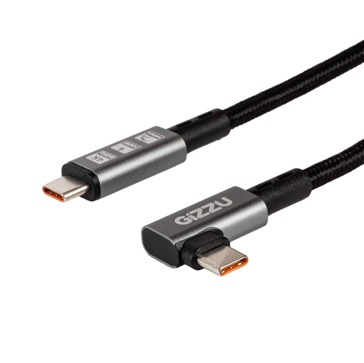 Gizzu 100W 10GBPS Type-C Angled 1M Cable