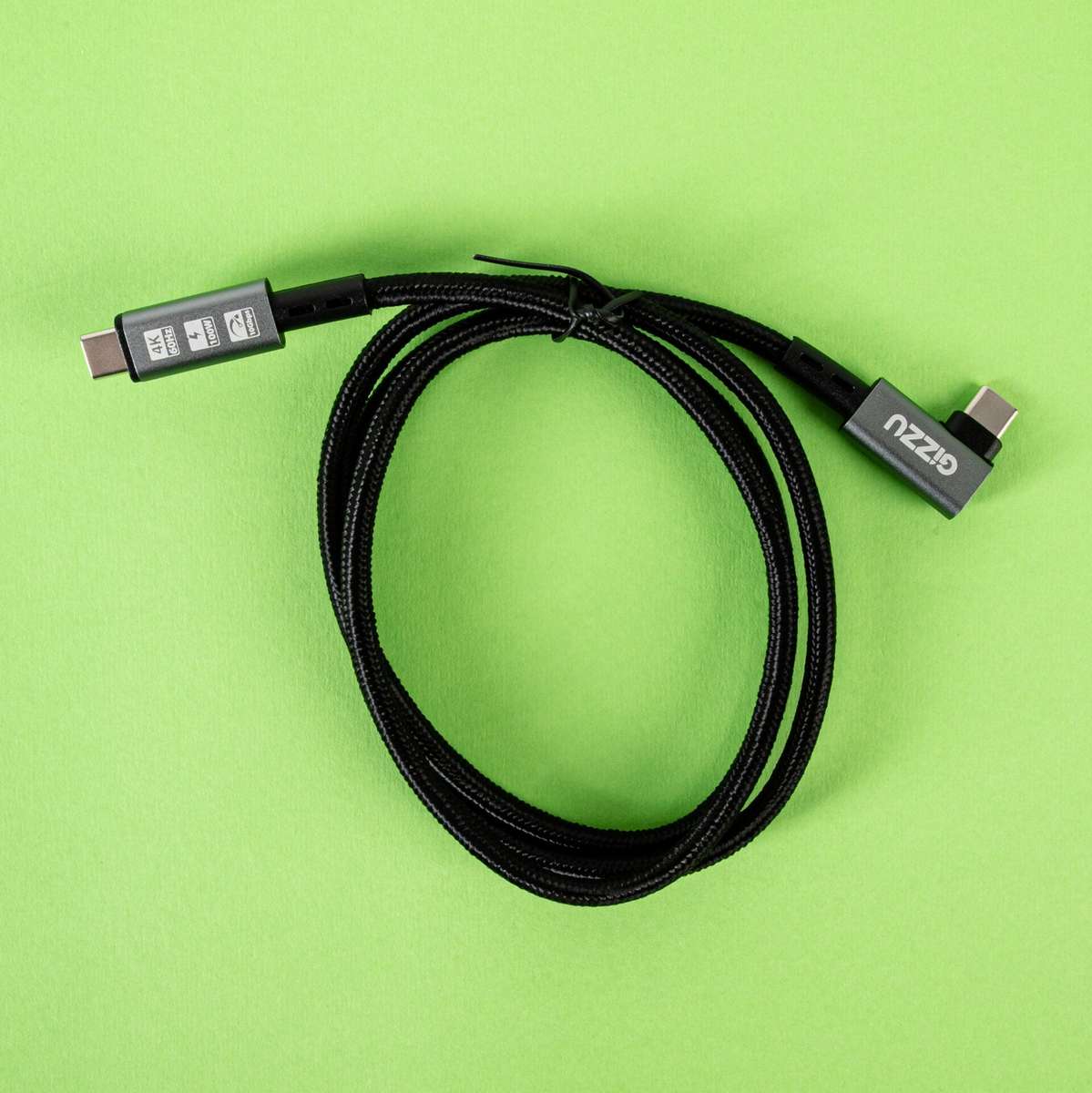 Gizzu 100W 10GBPS Type-C Angled 1M Cable
