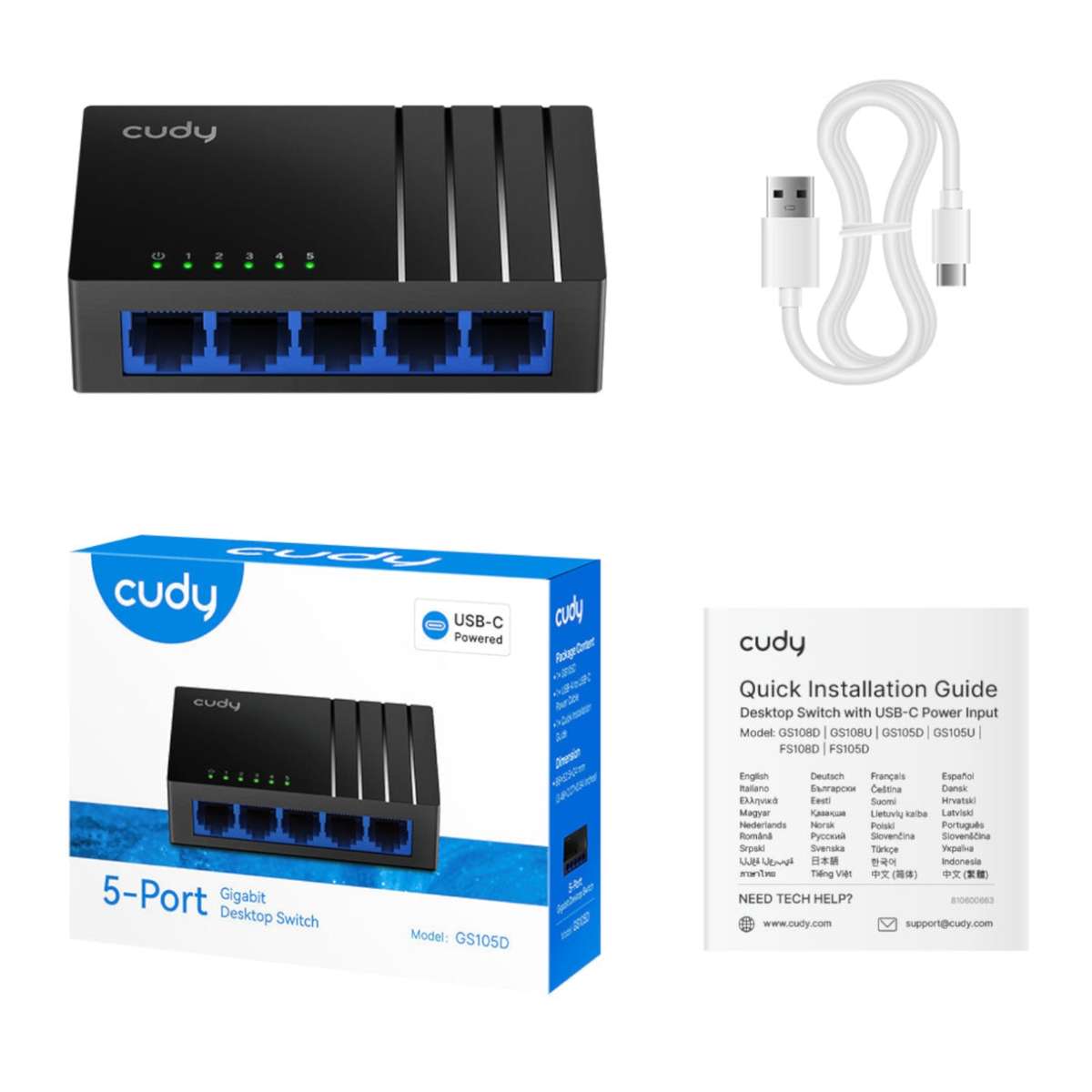 Cudy 5-PORT Gigabit Desktop Switch