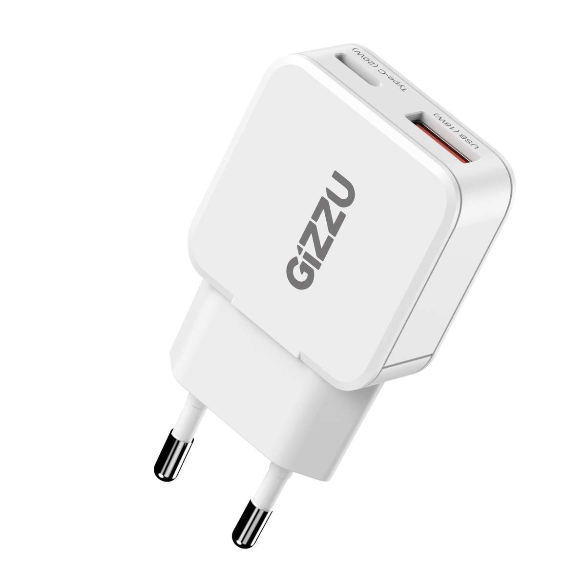 Gizzu 2-PORT 20W Gan Wall Charger