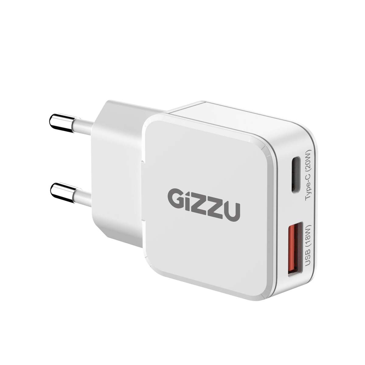 Gizzu 2-PORT 20W Gan Wall Charger