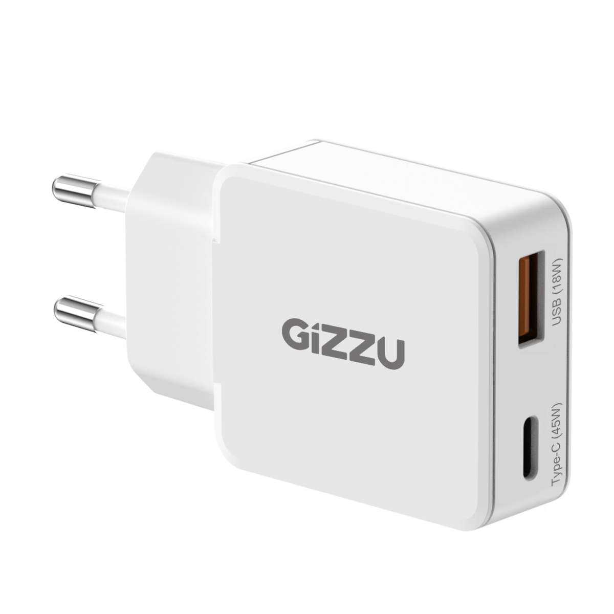 Gizzu 2-PORT 45W Gan Wall Charger