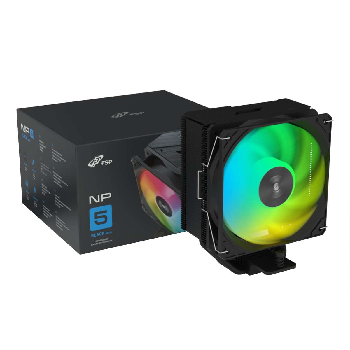 Fsp 120MM PWM ARGB CPU Air Cooler  Black
