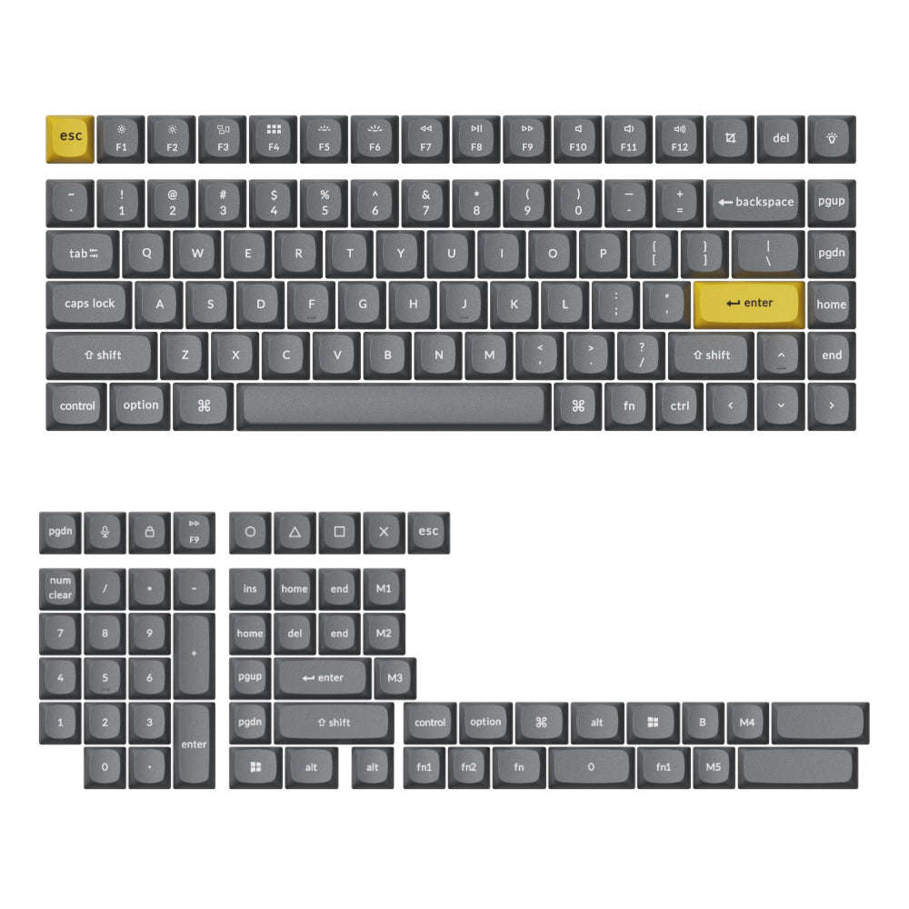 Keychron Double Shot Pbt Osa Full Keycap Set  Dark Grey