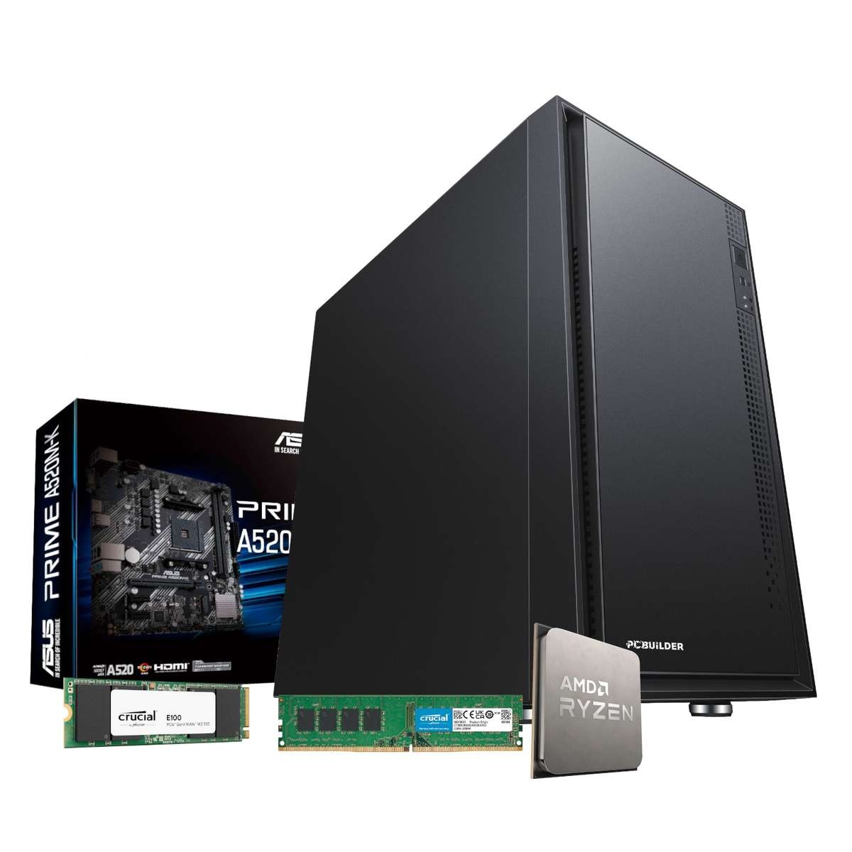 Pcbuilder AMD Ryzen 5 3400G Home Master Windows 11 Desktop PC